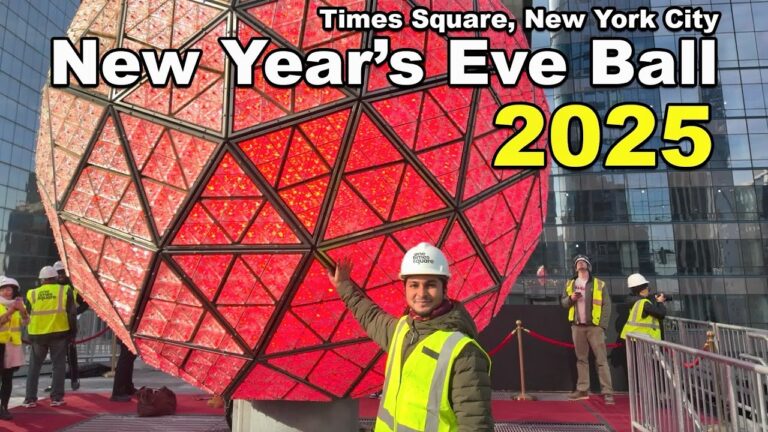 New York City Times Square New Year's Eve 2025 Ball Crystal Installation
