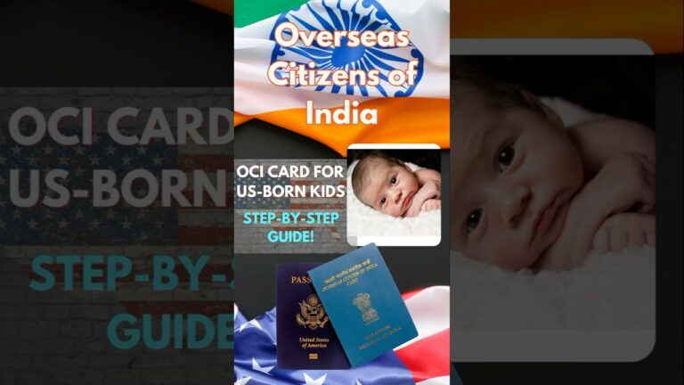 How to apply for an OCI card for a US born kid?