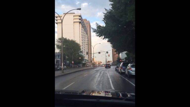 Driving into Montreal