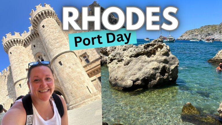 Port Day in Rhodes 🛳️ Exploring Old Town & Anthony Quinn Bay 🛳️