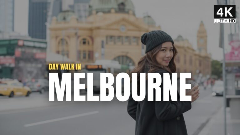 Melbourne Walking Tour in Autumn | Australia Walk In The City | 4K
