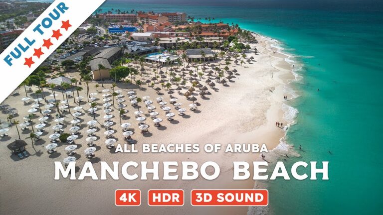 Manchebo Beach, Aruba — Beach Walking Videos of ALL Beaches of Aruba (4K, HDR, 3D Sound)
