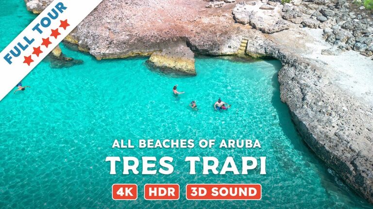 Tres Trapi Beach, Aruba — Beach Walking Videos of ALL Beaches of Aruba (4K, HDR, 3D Sound)