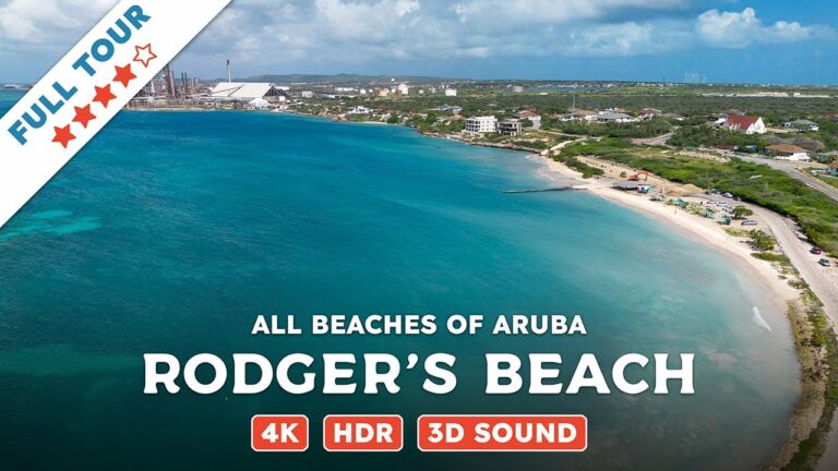 Rodger's Beach, Aruba — Beach Walking Videos of ALL Beaches of Aruba (4K, HDR, 3D Sound)