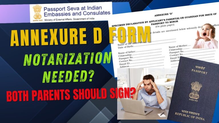 Understand Annexure D Form for Minors | Indian Passport