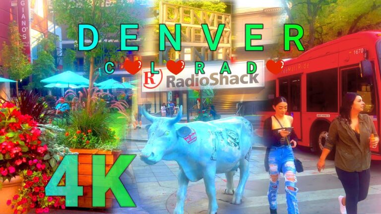 Denver 16th St Mall Walk Part 2, Colorado USA 4K – UHD