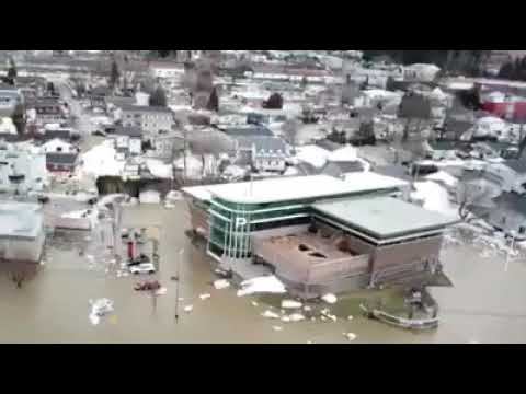 Gran inundación en Beauceville, Quebec #Canadá #deshielo