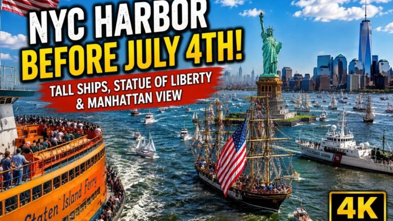 🗽NYC July 4th USA 250 Birthday Celebration | Tall Ships, Statue of Liberty & Harbor Tour