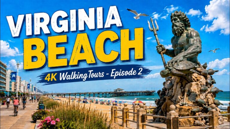 A Full 3+ Hour Walking Tour of Virginia Beach in 4k (Ep. 2)