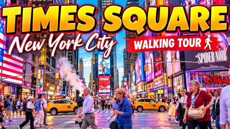 TIMES SQUARE NEW YORK 🇺🇸 Ultimate NYC Walking Tour 🚶‍♂️ Lights, Crowds & Energy 🔥