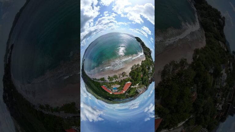 Playa Flamingo Drone To Tiny Planet 🏖️ Margaritaville & The Beach From Above, Costa Rica #shorts