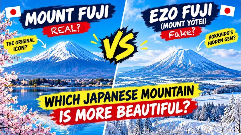 🗻Mount Fuji vs Ezo Fuji ❄️ Which Japanese Mountain Is More Beautiful?🇯🇵 which one should you visit?